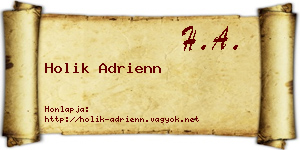 Holik Adrienn névjegykártya
